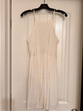 Abercrombie & Fitch white adjustable Straps Lace BodiceMini Dress